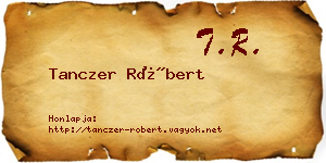 Tanczer Róbert névjegykártya