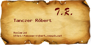 Tanczer Róbert névjegykártya