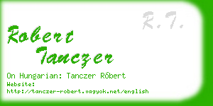 robert tanczer business card